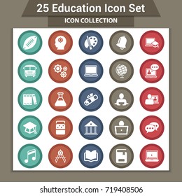Education icons set