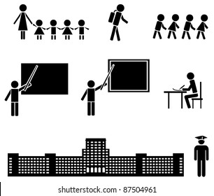 Education icons set