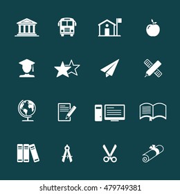 Education icons set. Back to school.