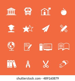 Education icons set. Back to school.