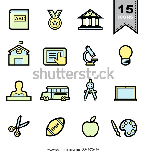 Education icons set 
.Illustration eps 10