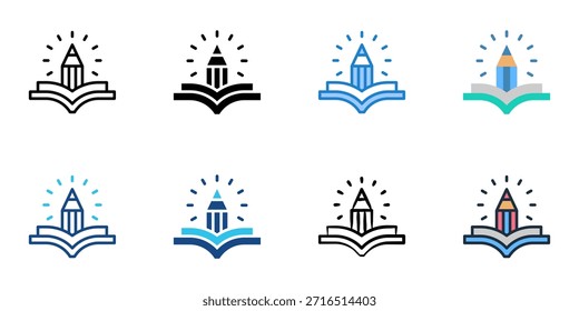 Los íconos de Educación establecen una colección de estilos múltiples. 
