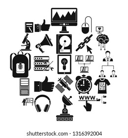 Education icons set. Simple set of 25 education vector icons for web isolated on white background