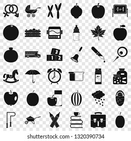 Education icons set. Simple style of 36 education vector icons for web for any design
