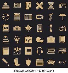 Education icons set. Simple style of 36 education vector icons for web for any design