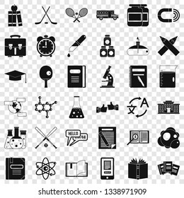 Education icons set. Simple style of 36 education vector icons for web for any design
