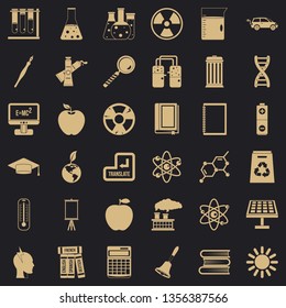 Education icons set. Simple style of 36 education vector icons for web for any design