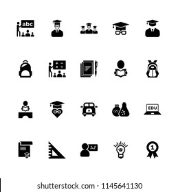 Education icons set - Education icons vector black