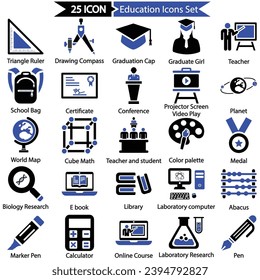 Education Icons Set, Vector graphics