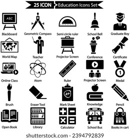 Education Icons Set, Vector graphics