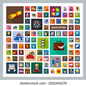 Education icons set. Vector illustration