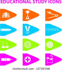 Education icons set - vector illustration