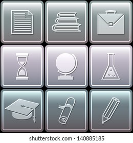 Education icons set - vector illustration