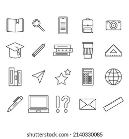 Education icons set. Vector illustration