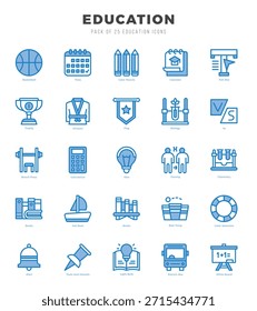 Education icons set. Vector illustration.