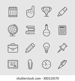 Education Icons Set. Vector illustration