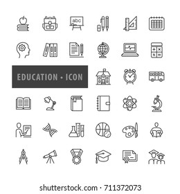 Education icons set, Vector illustration