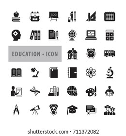 Education icons set, Vector illustration