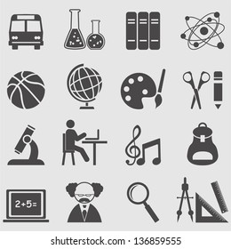 Education icons set.Vector