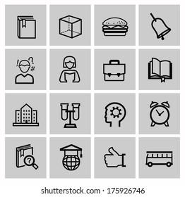 education icons, signs, vector illustration set