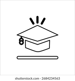 Iconos de educación. Vector de línea simple