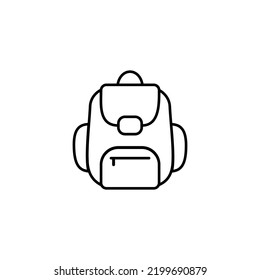 Education icons. Stationary outline on white background. All stationary Items. Stationaries icon vector. Bag icon.
