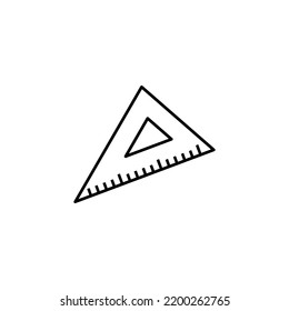 Education icons. Stationary outline on white background. All stationary Items. Stationaries icon vector. Ruler icon.