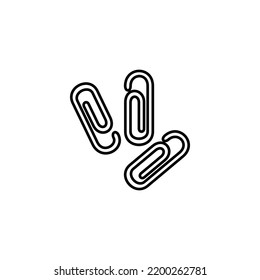 Education icons. Stationary outline on white background. All stationary Items. Stationaries icon vector. Paper clip icon.