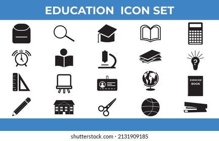 Iconos educativos. adecuado para sitios web, aplicaciones móviles, impresión, presentación, infografía y cualquier otro proyecto.
