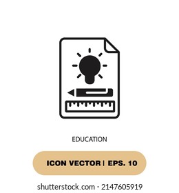 education icons  symbol vector elements for infographic web