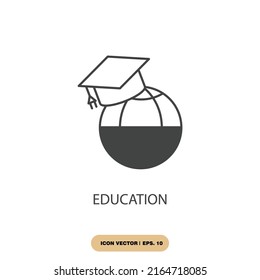 education icons  symbol vector elements for infographic web