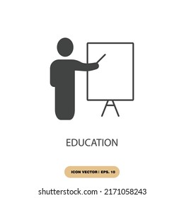 símbolo de iconos educativos elementos vectores para web infográfica