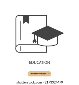 education icons  symbol vector elements for infographic web