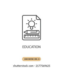 education icons  symbol vector elements for infographic web
