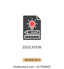 education icons  symbol vector elements for infographic web