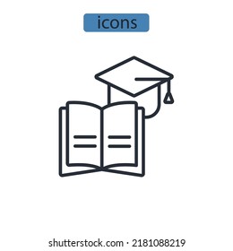Education icons  symbol vector elements for infographic web