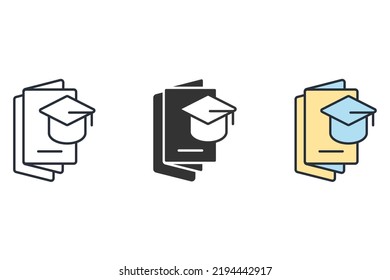 símbolo de iconos educativos elementos vectores para web infográfica