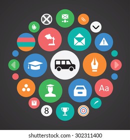 education icons universal set for web and mobile