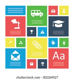 education icons universal set for web and mobile