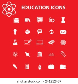 education icons, vector