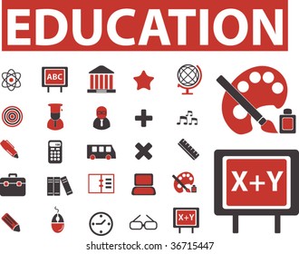 iconos educativos. vector