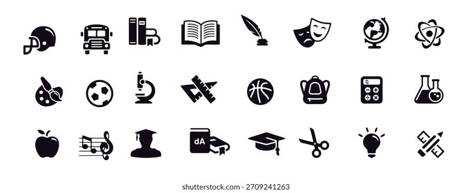 ilustração de design vetorial de ícones educativos