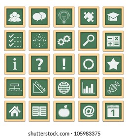 Education Icons, vector eps10 illustration