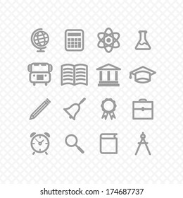 education icons. vector eps8