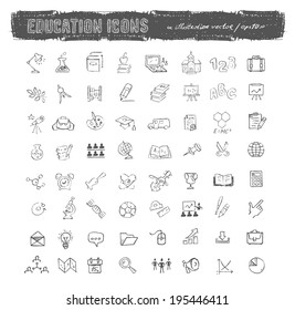 Education icons. Vector format