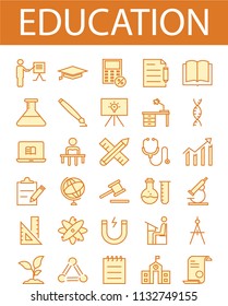 Education icons and vectors