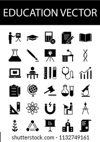 Education icons and vectors