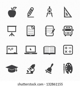 Education Icons with White Background