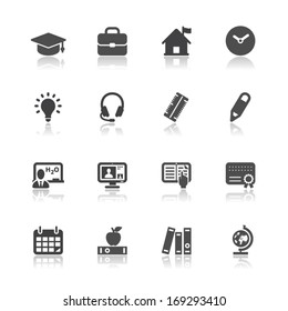 Education Icons with White Background