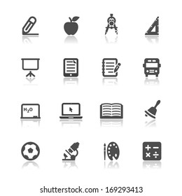 Education Icons with White Background